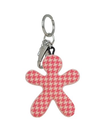 Keyholder Miss Kelli Pied de Poule Pink | Peach & Rose
