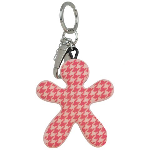 Keyholder Miss Kelli Pied de Poule Pink | Peach & Rose